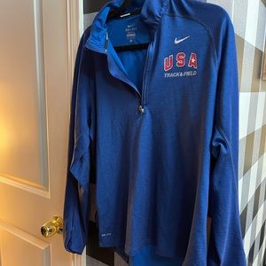 Nike Running Olympic track and field USA fleece blue medium